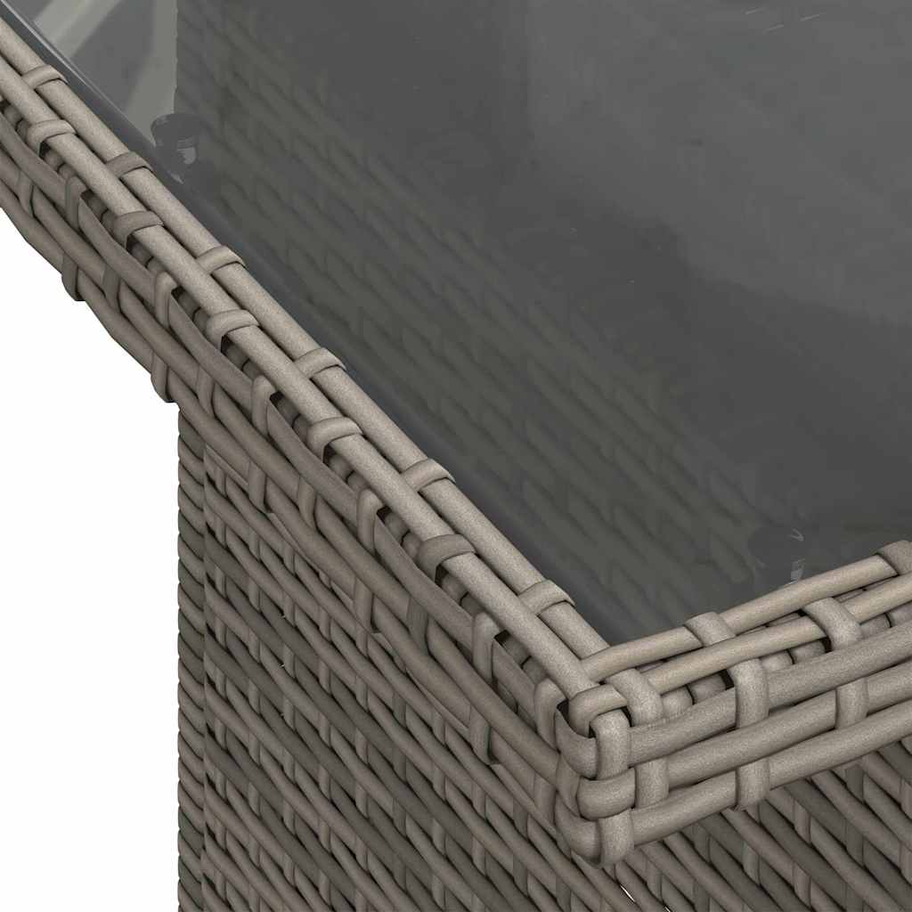 Garten-Sofa-Set 5 pcs Grau 100 x 55 x 73 cm Poly Rattan